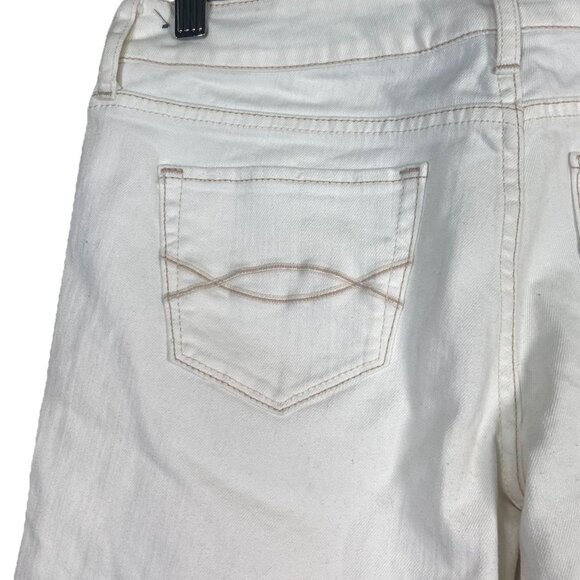 Abercrombie‎ Fitch Patch Pocket White Flare Jeans Women’s 8 Stretch Y2K Low Rise - Picture 6 of 13